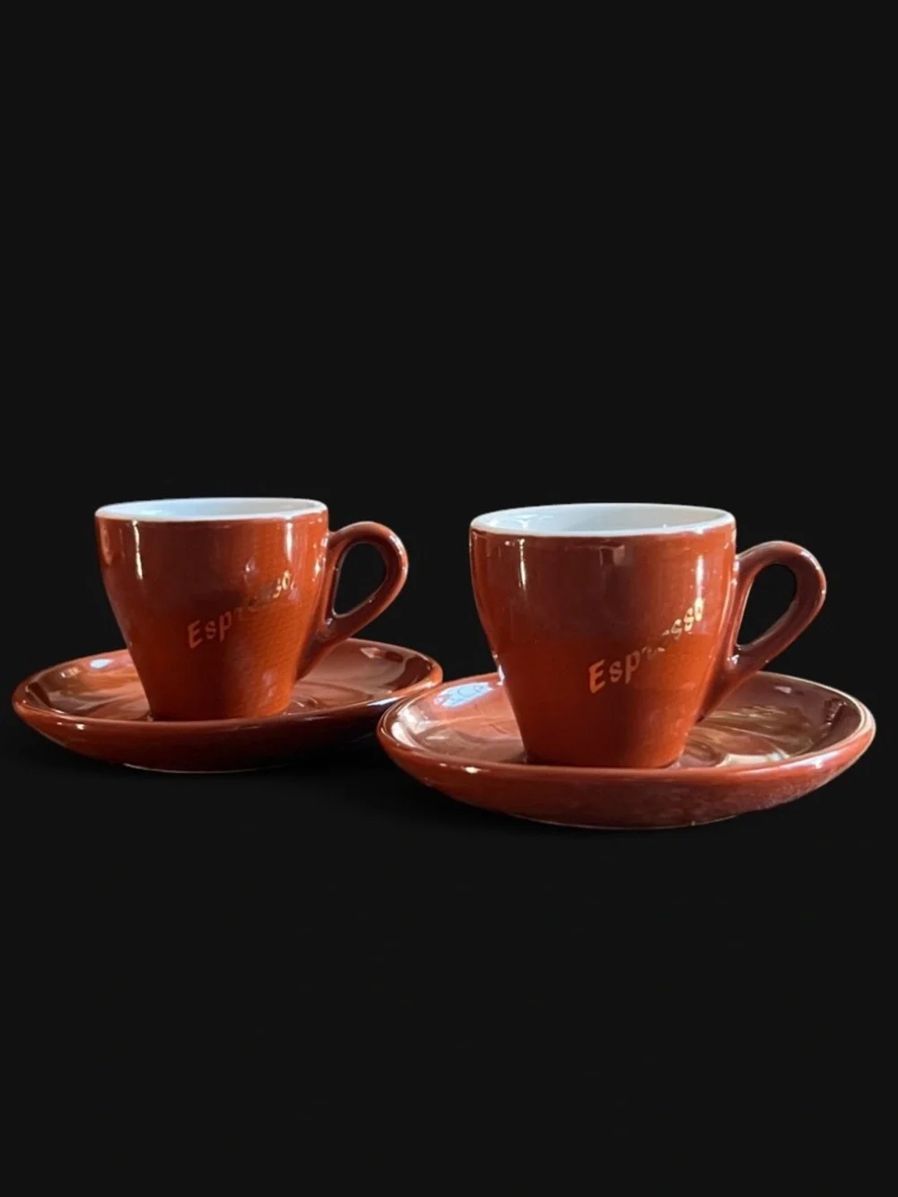 Set of 2 Vintage Nuova Point Espresso Cups and Saucers made in Italy